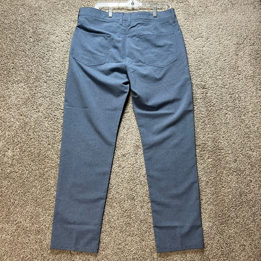 Bonobos Golf Pants Men 34x32 Blue Slim Fit Heathered Stretch Waistband 5-Pocket